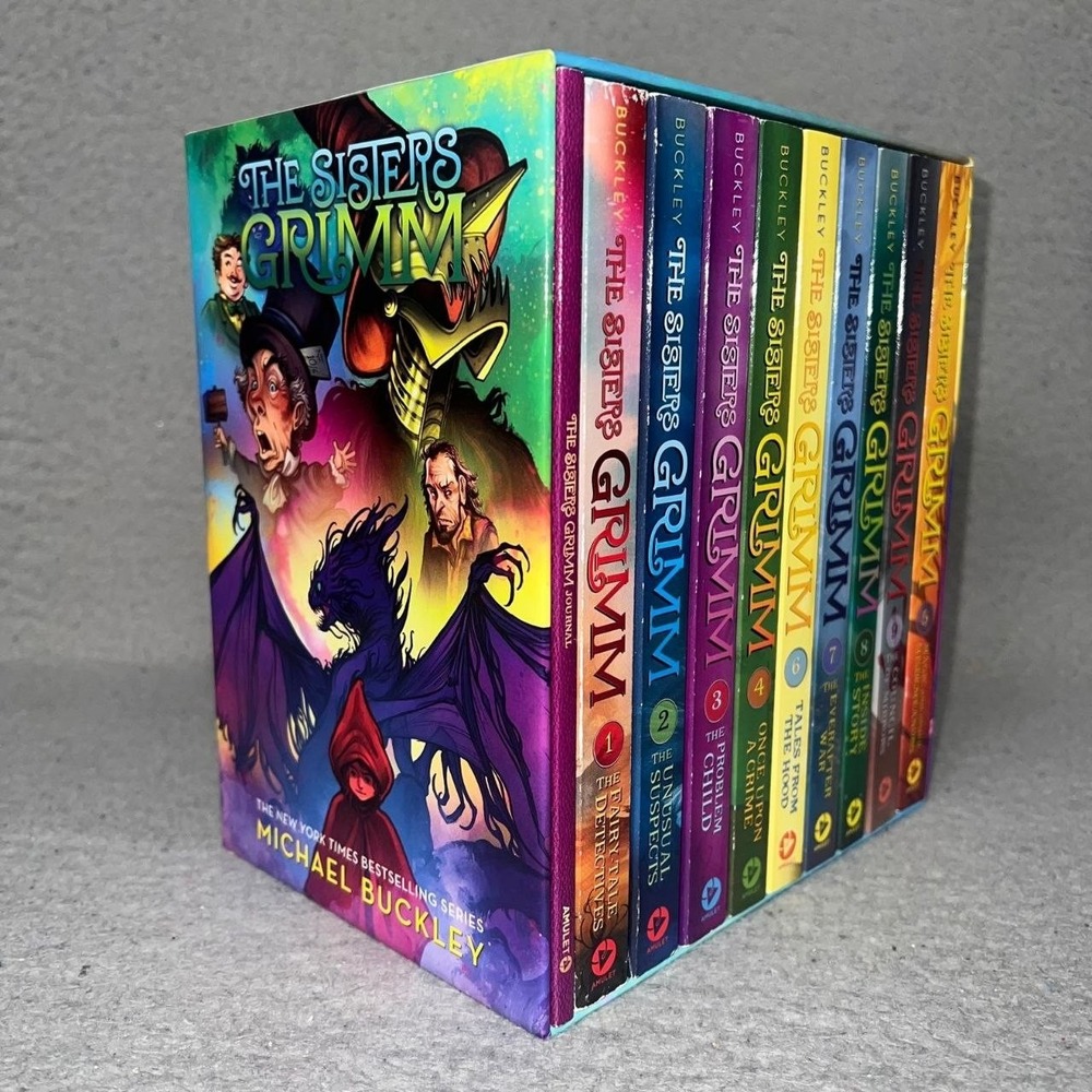 The Sisters Grimm Complete 9 + Journal Book Box Set Collection Michael Buckley
